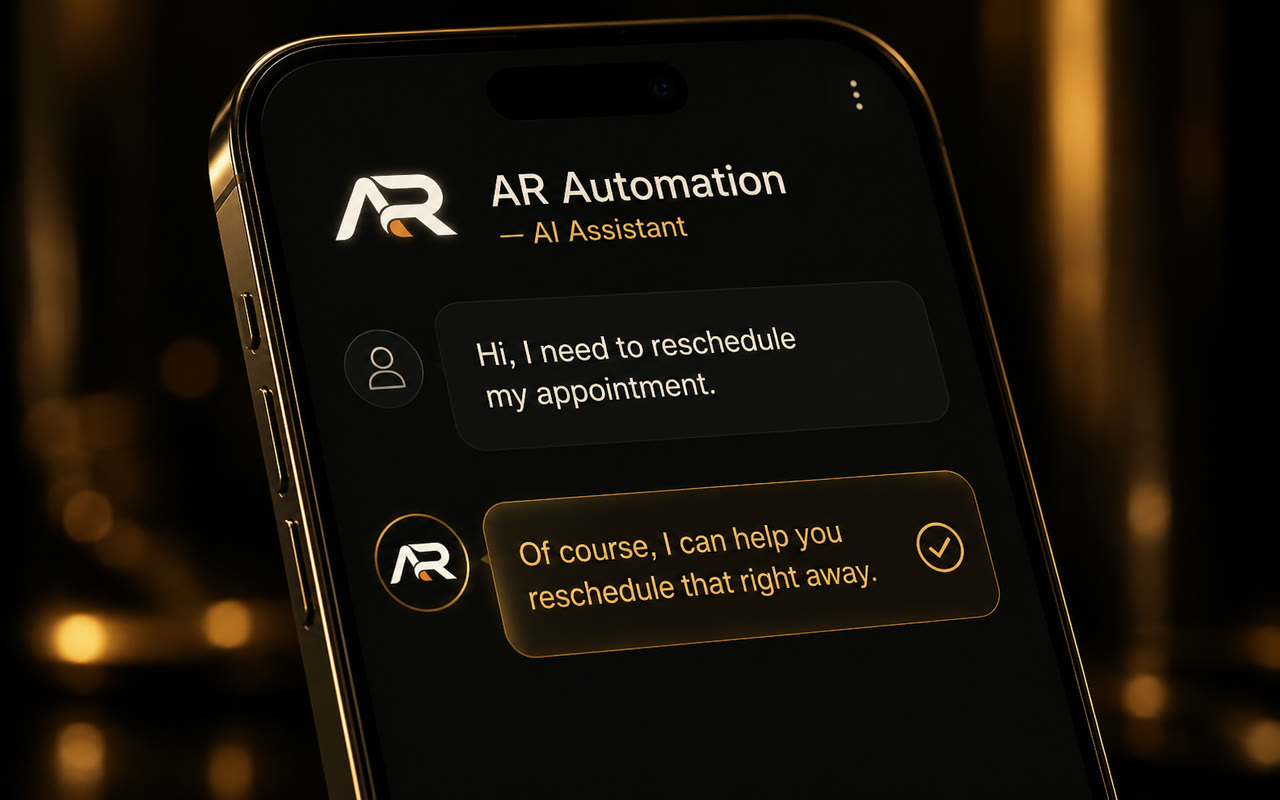 AI chatbot conversation — AR Automation AI Assistant