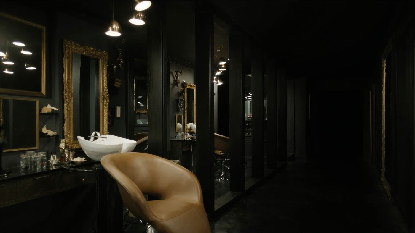 A luxury salon interior